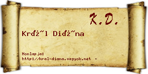 Král Diána névjegykártya