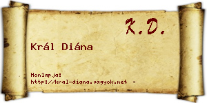 Král Diána névjegykártya
