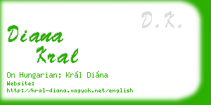 diana kral business card